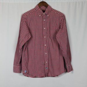 Cremiux Classics Check Pink Men's Long Sleeve Dress Shirt Button Down Medium 008